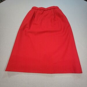 Vintage Pendleton Skirt 100% Virgin Wool Lined Mid Rise Tall Women's Size 8 Red